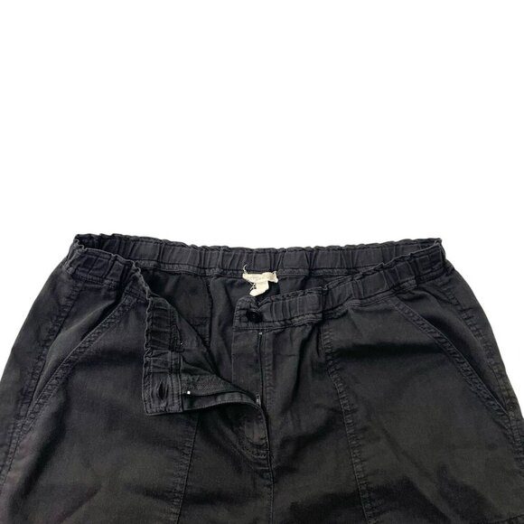 EILEEN FISHER Utility Tapered Ankle Pant Organic Cotton Classic Black sz Medium - Picture 3 of 7